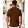 imageCOOFANDY Mens Knit Button Down Shirts Short Sleeve Vintage Polo Shirt Casual Vacation Beach ShirtsCaramel