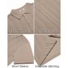 imageCOOFANDY Mens Knit Button Down Shirts Short Sleeve Vintage Polo Shirt Casual Vacation Beach ShirtsKhaki