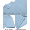 imageCOOFANDY Mens Knit Button Down Shirts Short Sleeve Vintage Polo Shirt Casual Vacation Beach ShirtsLight Blue