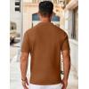 imageCOOFANDY Mens Knit Button Down Shirts Short Sleeve Vintage Polo Shirt Casual Vacation Beach ShirtsLight Brown