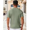 imageCOOFANDY Mens Knit Button Down Shirts Short Sleeve Vintage Polo Shirt Casual Vacation Beach ShirtsLight Green