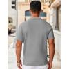 imageCOOFANDY Mens Knit Button Down Shirts Short Sleeve Vintage Polo Shirt Casual Vacation Beach ShirtsLight Grey