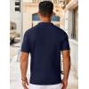 imageCOOFANDY Mens Knit Button Down Shirts Short Sleeve Vintage Polo Shirt Casual Vacation Beach ShirtsNavy Blue