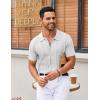 imageCOOFANDY Mens Knit Button Down Shirts Short Sleeve Vintage Polo Shirt Casual Vacation Beach ShirtsWhite