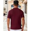 imageCOOFANDY Mens Knit Button Down Shirts Short Sleeve Vintage Polo Shirt Casual Vacation Beach ShirtsWine Red