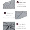 imageCOOFANDY Mens Knit Polo Shirt Vintage Button Down Shirt Short Sleeve Hawaiian Shirt 2025 Summer Fashion Beach ShirtsLight Grey