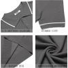 imageCOOFANDY Mens Knit Polo Shirts Casual Short Sleeve Button Down Shirts Crochet Classic Golf Polo Collared ShirtsDark Grey