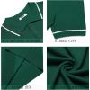 imageCOOFANDY Mens Knit Polo Shirts Casual Short Sleeve Button Down Shirts Crochet Classic Golf Polo Collared ShirtsGreen