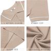 imageCOOFANDY Mens Knit Polo Shirts Casual Short Sleeve Button Down Shirts Crochet Classic Golf Polo Collared ShirtsKhaki