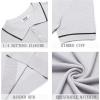 imageCOOFANDY Mens Knit Polo Shirts Casual Short Sleeve Button Down Shirts Crochet Classic Golf Polo Collared ShirtsWhite