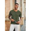 imageCOOFANDY Mens Knit Polo Shirts Short Sleeve Collared Golf Shirt Hollow Out Textured TShirt Summer Fashion TopsArmy Green