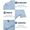 imageCOOFANDY Mens Knit Polo Shirts Short Sleeve Collared Golf Shirt Hollow Out Textured TShirt Summer Fashion TopsLight Blue
