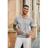 imageCOOFANDY Mens Knit Polo Shirts Short Sleeve Collared Golf Shirt Hollow Out Textured TShirt Summer Fashion TopsLight Grey