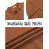 imageCOOFANDY Mens Knit Polo Shirts V Neck Short Sleeve Stretch Polo T Shirt Casual Golf ShirtsCaramel