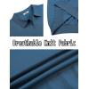 imageCOOFANDY Mens Knit Polo Shirts V Neck Short Sleeve Stretch Polo T Shirt Casual Golf ShirtsDemin Blue