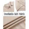 imageCOOFANDY Mens Knit Polo Shirts V Neck Short Sleeve Stretch Polo T Shirt Casual Golf ShirtsKhaki