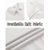 imageCOOFANDY Mens Knit Polo Shirts V Neck Short Sleeve Stretch Polo T Shirt Casual Golf ShirtsWhite
