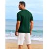 imageCOOFANDY Mens Knit Shirts Short Sleeve Casual Button Down Polo Shirt Summer Beach Vacation ShirtsGreen