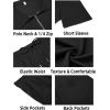 imageCOOFANDY Mens Track Suits 2 Piece Set Casual Quarter Zip Polo Shirt and Shorts Set Sweatsuit Summer OutfitsBlack