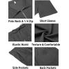 imageCOOFANDY Mens Track Suits 2 Piece Set Casual Quarter Zip Polo Shirt and Shorts Set Sweatsuit Summer OutfitsDark Grey