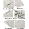 imageCOOFANDY Mens Track Suits 2 Piece Set Casual Quarter Zip Polo Shirt and Shorts Set Sweatsuit Summer OutfitsLight Grey