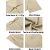 imageCOOFANDY Mens Track Suits 2 Piece Set Casual Quarter Zip Polo Shirt and Shorts Set Sweatsuit Summer OutfitsLight Khaki