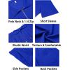 imageCOOFANDY Mens Track Suits 2 Piece Set Casual Quarter Zip Polo Shirt and Shorts Set Sweatsuit Summer OutfitsSapphire