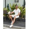 imageCOOFANDY Mens Track Suits 2 Piece Set Casual Quarter Zip Polo Shirt and Shorts Set Sweatsuit Summer OutfitsWhite