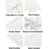 imageCOOFANDY Mens Track Suits 2 Piece Set Casual Quarter Zip Polo Shirt and Shorts Set Sweatsuit Summer OutfitsWhite