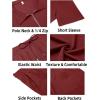 imageCOOFANDY Mens Track Suits 2 Piece Set Casual Quarter Zip Polo Shirt and Shorts Set Sweatsuit Summer OutfitsWine Red