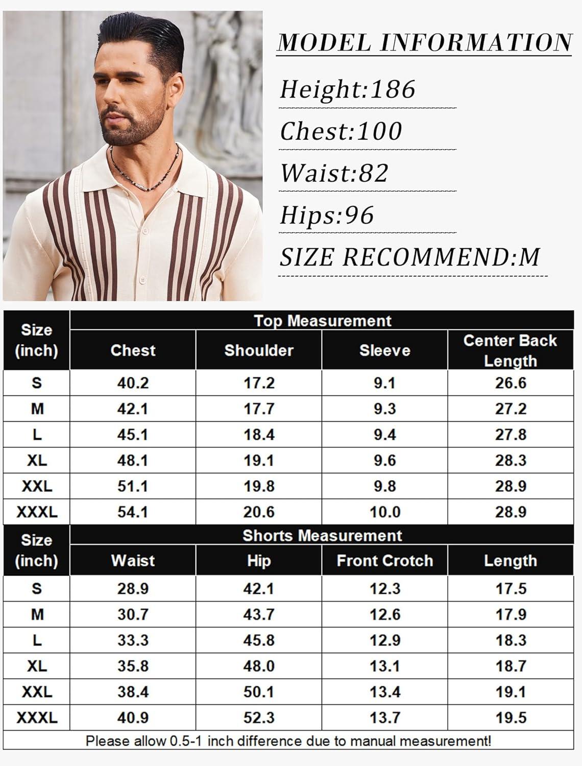 imageCOOFANDY Mens 2 Piece Outfits Knit Button Down Shirt Vintage Short Sleeve Polo Shirts Summer Casual Beach Shorts SetsLight Khaki