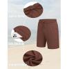 imageCOOFANDY Mens 2 Piece Outfits Knit Button Down Shirt Vintage Short Sleeve Polo Shirts Summer Casual Beach Shorts SetsBrown