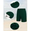 imageCOOFANDY Mens 2 Piece Outfits Knit Button Down Shirt Vintage Short Sleeve Polo Shirts Summer Casual Beach Shorts SetsDark Green
