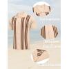 imageCOOFANDY Mens 2 Piece Outfits Knit Button Down Shirt Vintage Short Sleeve Polo Shirts Summer Casual Beach Shorts SetsLight Khaki