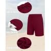 imageCOOFANDY Mens 2 Piece Outfits Knit Button Down Shirt Vintage Short Sleeve Polo Shirts Summer Casual Beach Shorts SetsWine Red