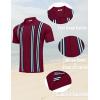 imageCOOFANDY Mens 2 Piece Outfits Knit Button Down Shirt Vintage Short Sleeve Polo Shirts Summer Casual Beach Shorts SetsWine Red