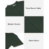 imageCOOFANDY Mens Knit Button Down Shirts Casual Textured Polo Shirt Short Sleeve Vintage Summer Beach TopsArmy Green