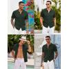 imageCOOFANDY Mens Knit Button Down Shirts Casual Textured Polo Shirt Short Sleeve Vintage Summer Beach TopsArmy Green