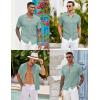 imageCOOFANDY Mens Knit Button Down Shirts Casual Textured Polo Shirt Short Sleeve Vintage Summer Beach TopsIce Green