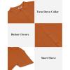 imageCOOFANDY Mens Knit Button Down Shirts Casual Textured Polo Shirt Short Sleeve Vintage Summer Beach TopsLight Brown