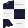 imageCOOFANDY Mens Knit Button Down Shirts Casual Textured Polo Shirt Short Sleeve Vintage Summer Beach TopsNavy Blue