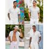 imageCOOFANDY Mens Knit Button Down Shirts Casual Textured Polo Shirt Short Sleeve Vintage Summer Beach TopsWhite