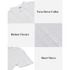 imageCOOFANDY Mens Knit Button Down Shirts Casual Textured Polo Shirt Short Sleeve Vintage Summer Beach TopsWhite