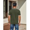 imageCOOFANDY Mens Knit Polo Shirts Casual Short Sleeve Button Down Golf Polo Shirts Vintage Collared T ShirtArmy Green