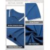 imageCOOFANDY Mens Knit Polo Shirts Casual Short Sleeve Button Down Golf Polo Shirts Vintage Collared T ShirtBlue