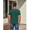 imageCOOFANDY Mens Knit Polo Shirts Casual Short Sleeve Button Down Golf Polo Shirts Vintage Collared T ShirtGreen