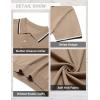 imageCOOFANDY Mens Knit Polo Shirts Casual Short Sleeve Button Down Golf Polo Shirts Vintage Collared T ShirtKhaki