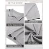 imageCOOFANDY Mens Knit Polo Shirts Casual Short Sleeve Button Down Golf Polo Shirts Vintage Collared T ShirtLight Gray