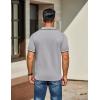imageCOOFANDY Mens Knit Polo Shirts Casual Short Sleeve Button Down Golf Polo Shirts Vintage Collared T ShirtLight Gray