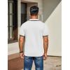 imageCOOFANDY Mens Knit Polo Shirts Casual Short Sleeve Button Down Golf Polo Shirts Vintage Collared T ShirtWhite